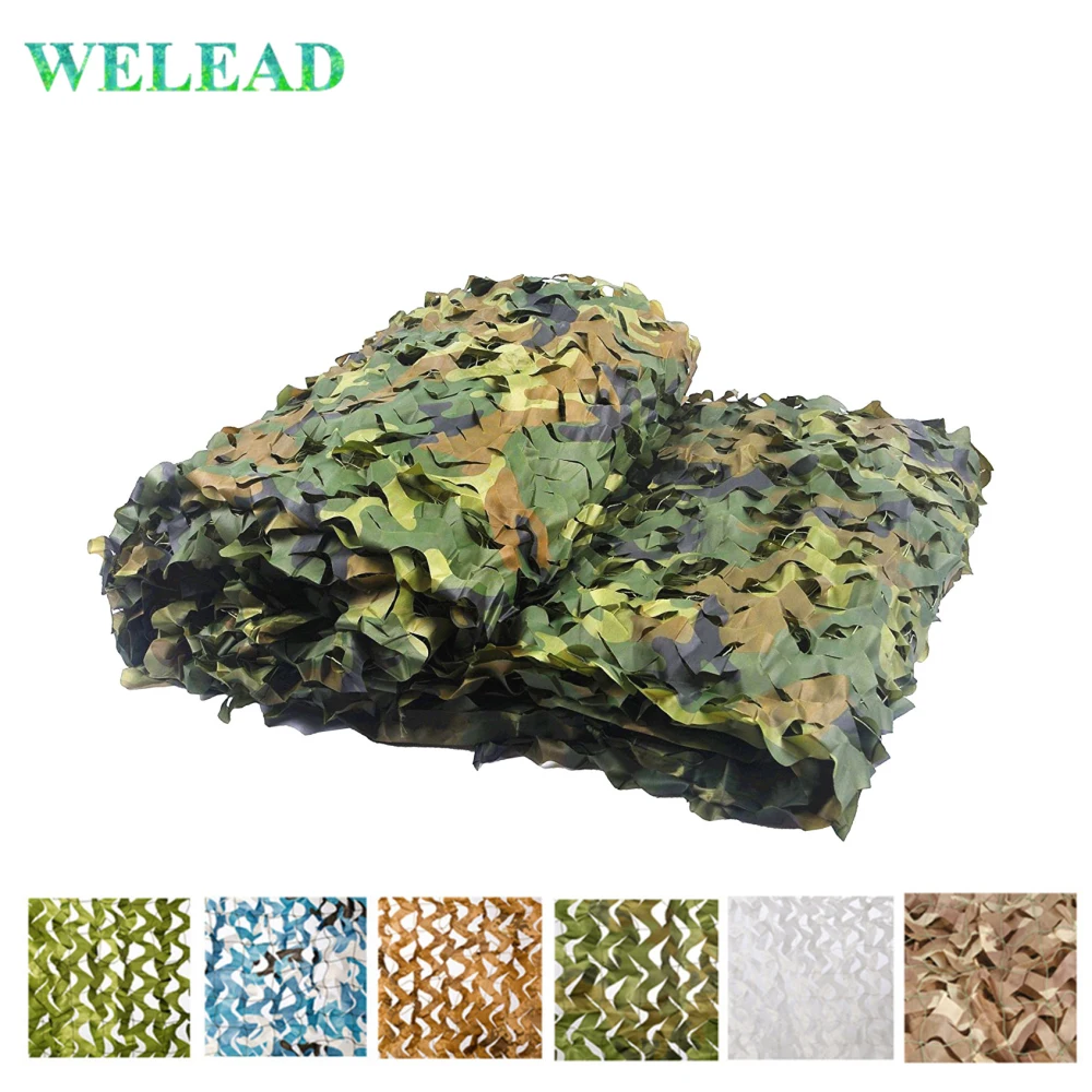 

WELEAD 18 Colors 1.5x6 Camouflage Net with Mesh Camo Hunting Military Army Garden Hide Tent Birding Photograph Concealment Mesh