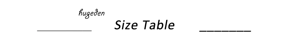 size table