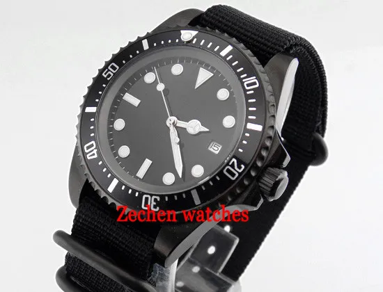 

40mm SEA Style Cloth strap PVD Case Mechanical Automatic Mens Watch
