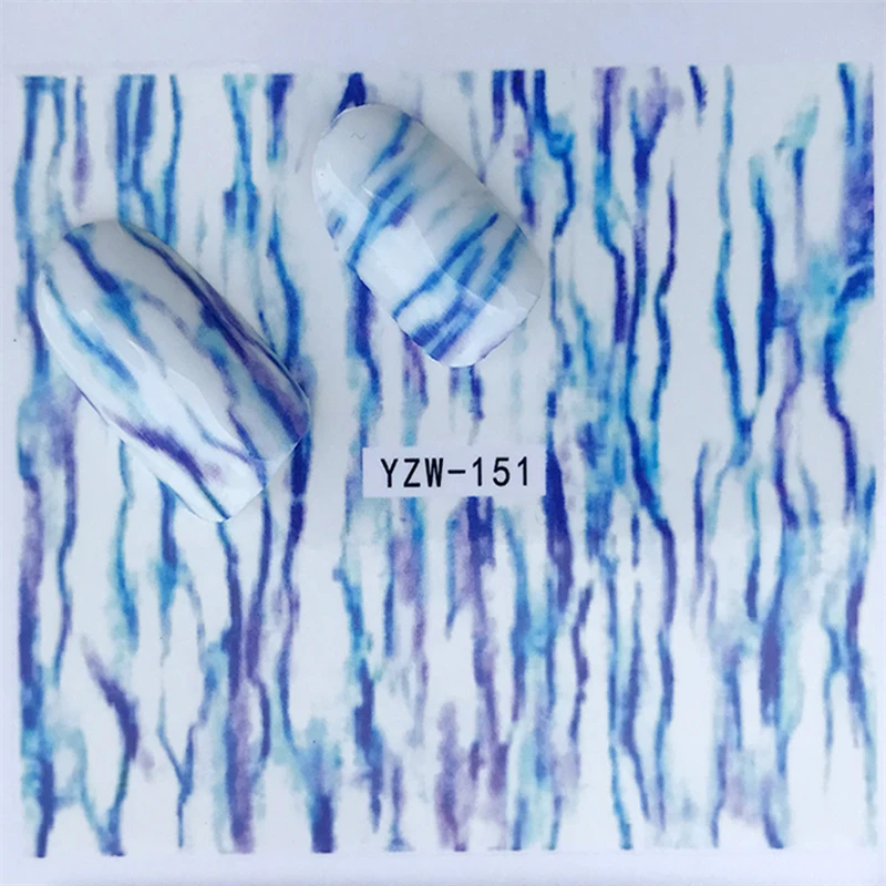 

1 Sheet Blue Marble Decor Water Decals Nail Art Tools Fingernail Nail Stickers Water Transfer Nails Foils Designs Tattoo Nail