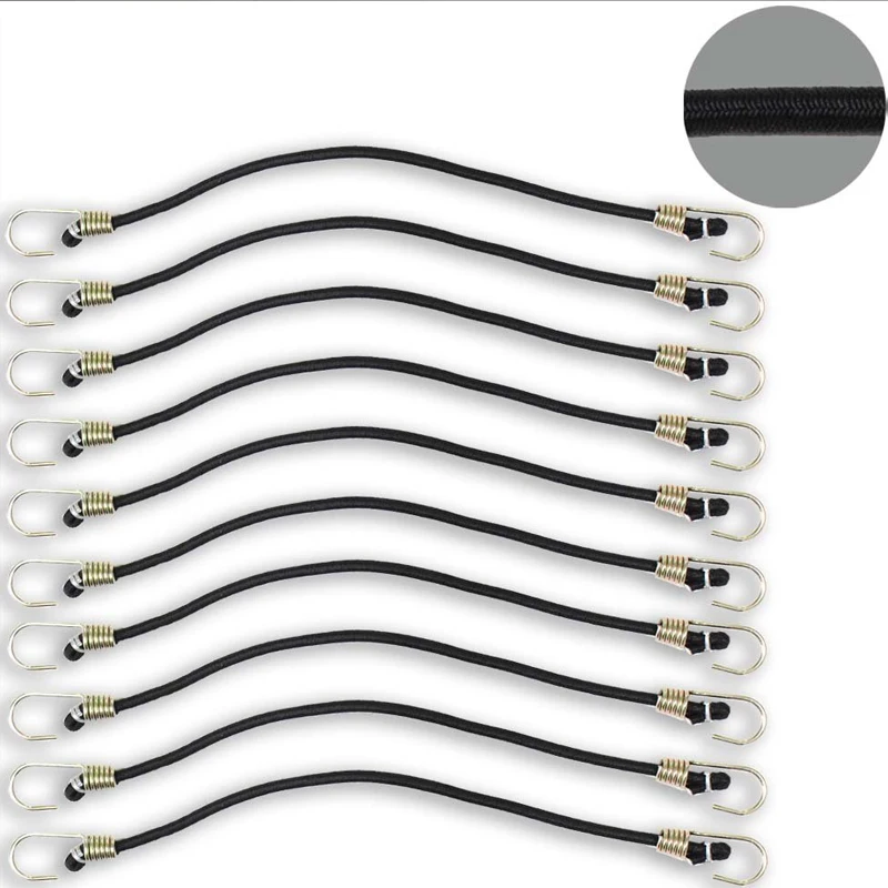 Buy FreshGo 10 Piece Mini Bungee Cords, 10 Each 4mm latex 10 inch from