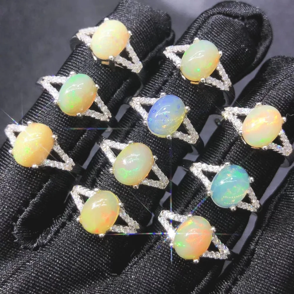 Aliexpress.com : Buy 925 Sterling Silver Ring with Real Natural Opal