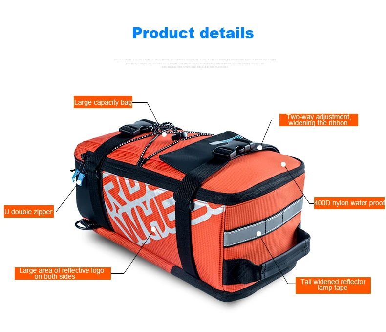 Perfect ROSWHEEL 5L Bicycle Carrier Bag Rack Trunk Bike Luggage Back Seat Pannier Outdoor Cycling Storage Handbag Shoulder Strip 141276 5 Perfect ROSWHEEL 5L Bicycle Carrier Bag Rack Trunk Bike Luggage Back Seat Pannier Outdoor Cycling Storage Handbag Shoulder Strip 141276 5