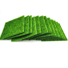 10 шт. 15*15 см коврик с искусственной травой зеленый искусственные лужайки ковровые покрытия поддельные Sod домашний сад мох для домашнего пола свадебные украшения
