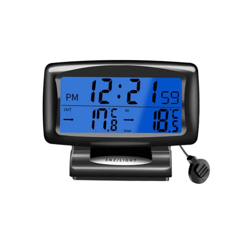  New Auto Accessories Electronics Internal and External Dual Temperature Car Electronic Clock Watch 