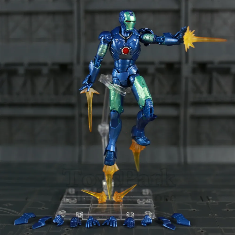 

Marvel SHF 6" Iron Man MK3 Blue Stealth Action Figure Ironman 3 Mark III Tony Stark KO's S.H.Figuarts Legends Avengers Doll Toys