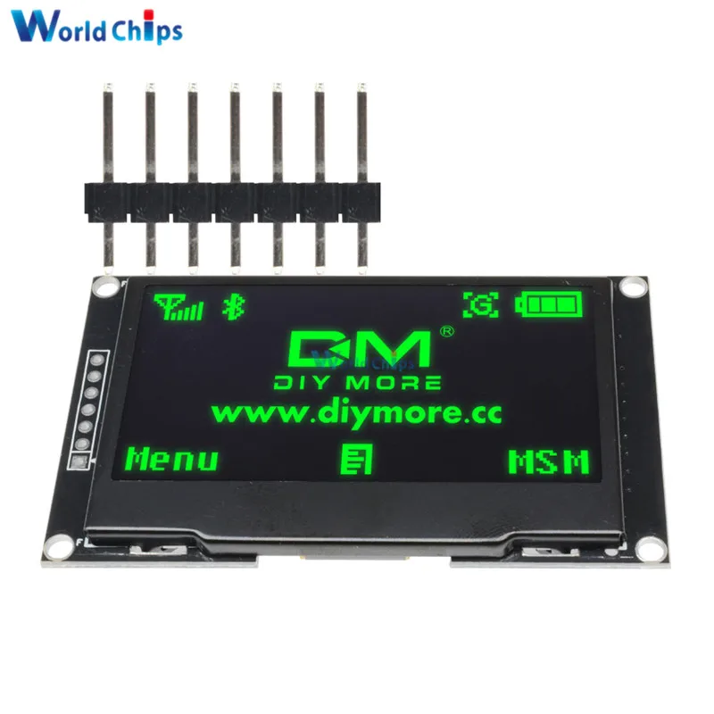 2,4" дюймовый ЖК-экран 12864 128X64 OLED дисплей модуль IIC IEC SPI серийный C51 STM32 SSD1309 для Arduino белый/синий/зеленый/желтый