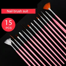 Горячая 15 шт дизайн ногтей, ручка с кисточкой набор украшений инструменты Профессиональная живопись DIY для гравировки тиснения SJ66