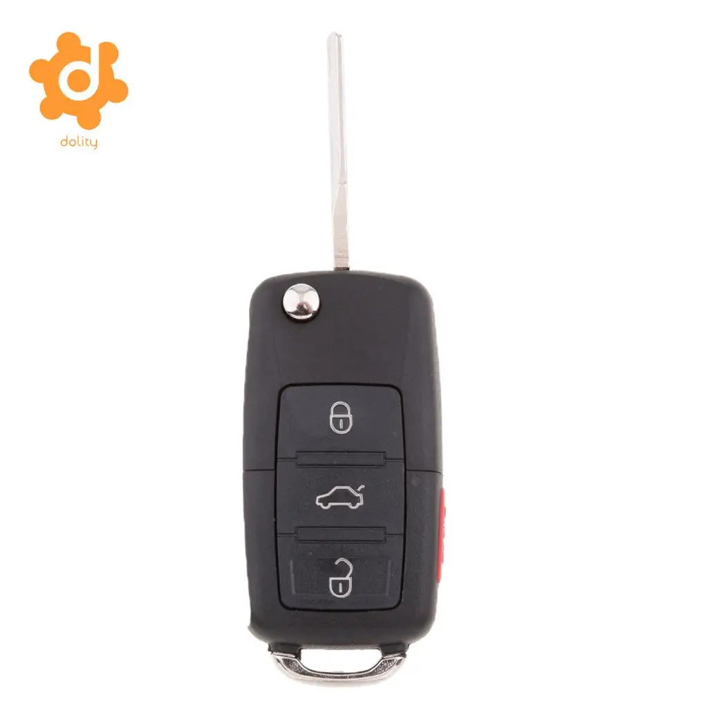 4 Button Car Remote Folding Key Replacement for VW Bora Passat Golf Jetta