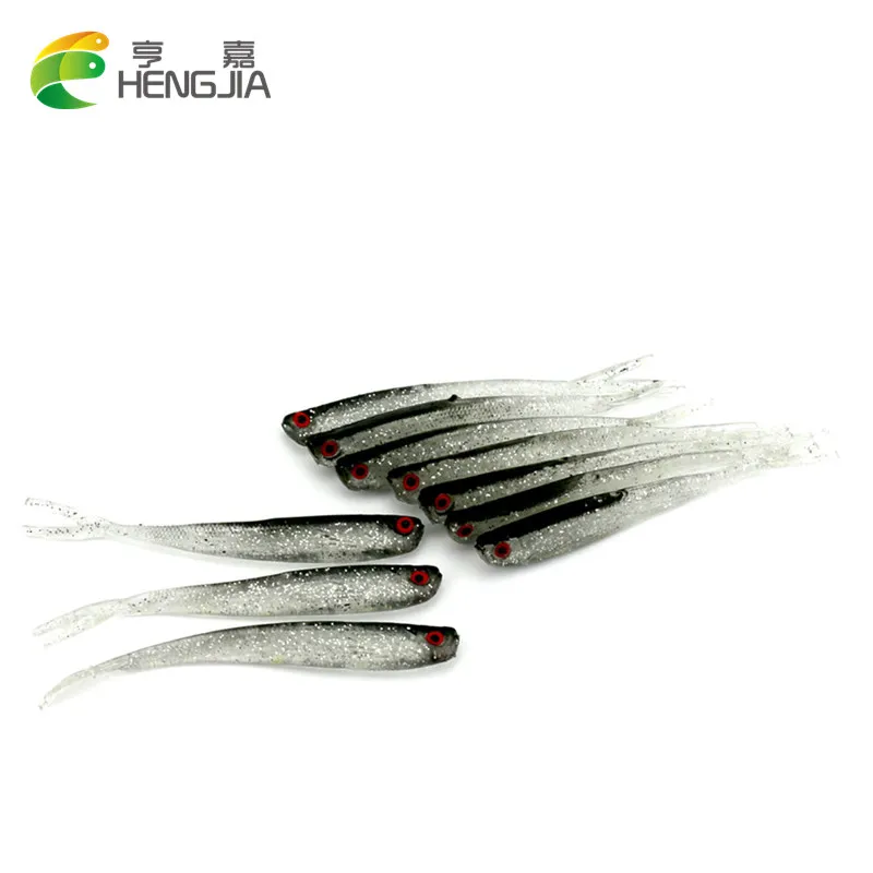 

HENGJIA 10PCS 3d fishing lures Soft isca Artificial Bait 3.7g Fishing Bait Soft lure Bionic Bait soft lure peces leurre souple