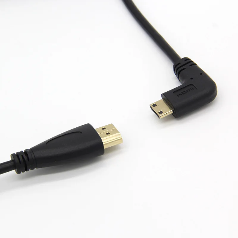 Micro HDMI Mini HDMI 90 градусов угловой штекер к HDMI растягивающийся пружинный кабель спиральный Разъем