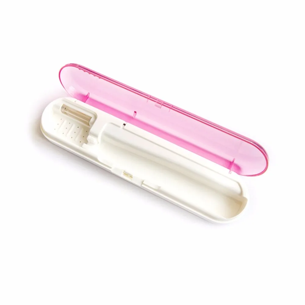 2 In1 UV Disinfection Toothbrush Box Toothbrush Head Sterilizer Portable Toothbrush Case Power By Battery For Household Travel