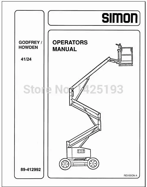 

Simon ForkLift Workshop Manual and Parts Manuals