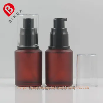 

30ml red rose frosted(painted) glass bottle with pump/sprayer,for lotion/perfume/essential oli/moisturizer/facial water