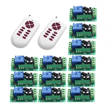 2 Controller + 12 Receptor DC12V 1CH rf interruptor de control remoto inalámbrico/home appliance interruptor de control remoto inalámbrico 4289