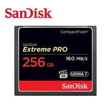 Двойной Флеш-накопитель SanDisk Extreme Pro CompactFlash 32 Гб 64 Гб 128 ГБ 256 ГБ карта CF 800X VPG-20 120 МБ/с. для богатых 4K и Full HD видео SDCFXS Камера