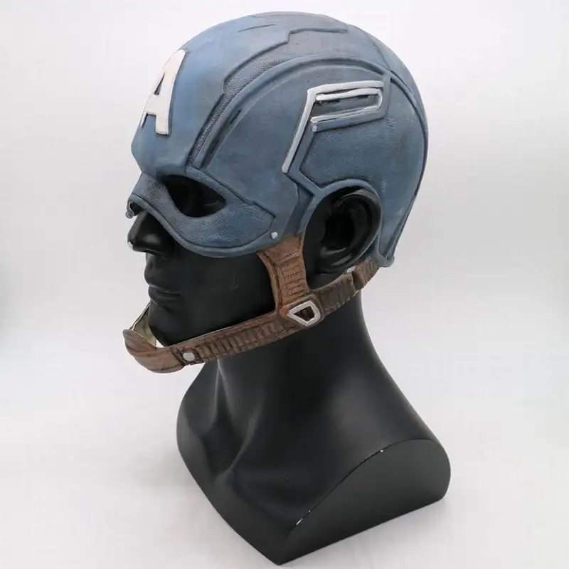 Movie Endgame Costumes Men Mask Captain America Steven Cosplay Halloween Costumes for Men Latex Mask Props Superhero Costume Movie Endgame Costumes Men Mask Captain America Steven Cosplay Halloween Costumes for Men Latex Mask Props Superhero Costume
