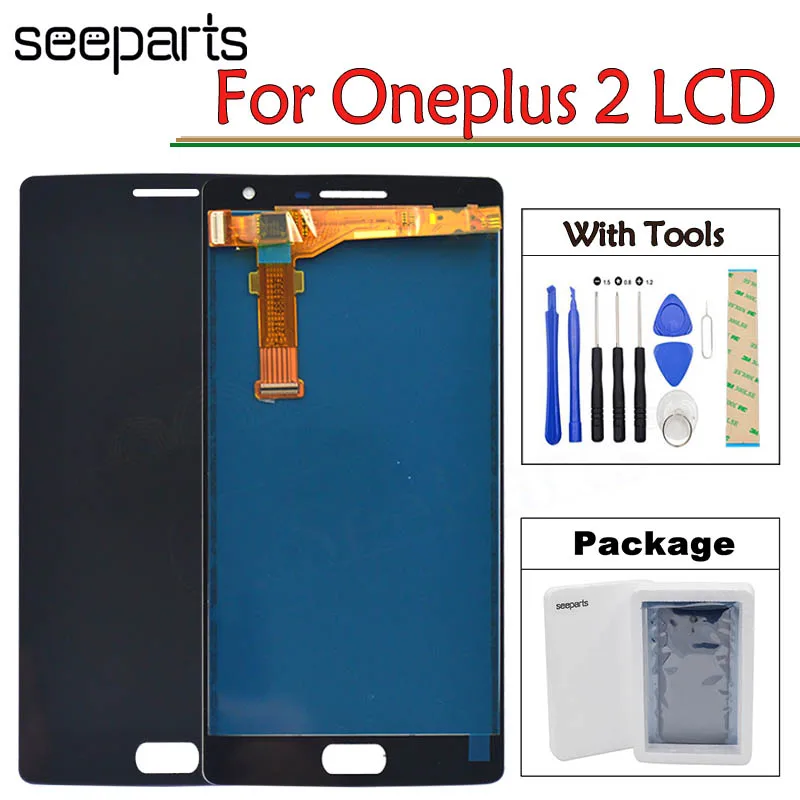 ЖК дисплей и тачскрин для Oneplus 2 новый дигитайзер стеклянная панель в сборе экран