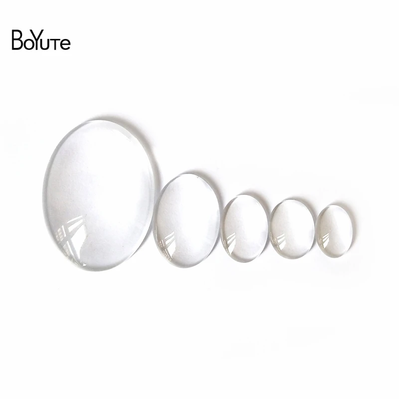 Free shipping (100pieces/lot) wholesale 30*40mm transparent oval shape glass cabochon,pendant setting cabochon U21 Jewelry Findings