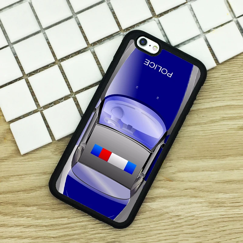 

soft TPU Phone Cases For iPhone 6 6S 7 Plus 5 5S 5C SE 4 4S ipod touch 4 5 6 Cover Shell Funny Police Car Design
