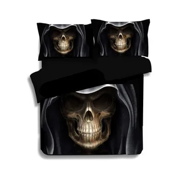 

Home Textile Duvet Cover Death skull features 2/3pcs British American Style Family student dormitory Quilt cover pillowcase