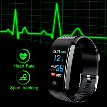

OGEDA Men Smart Watch Sports Bracelet Heart Rate Blood Pressure Health Monitoring IP67 Waterproof Fitness Tracker CK18S Hour New