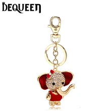 Animal Elephant Rhinestone Keyring Charm Pendant Purse Bag Key Ring Chain Keychain Gift
