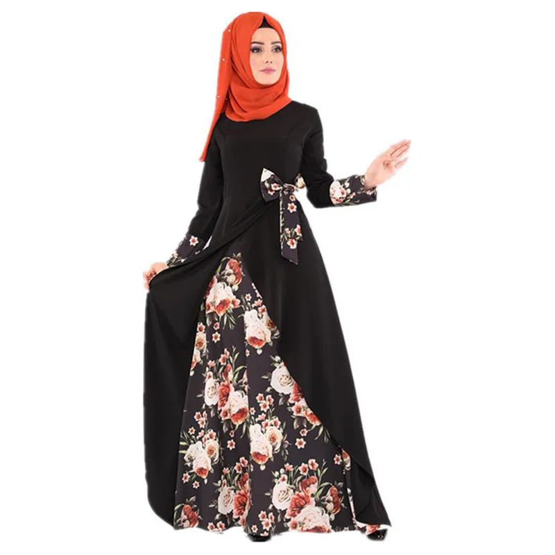 Элегантный модный стиль мусульманских женщин размера плюс длинные абайя S-XXL