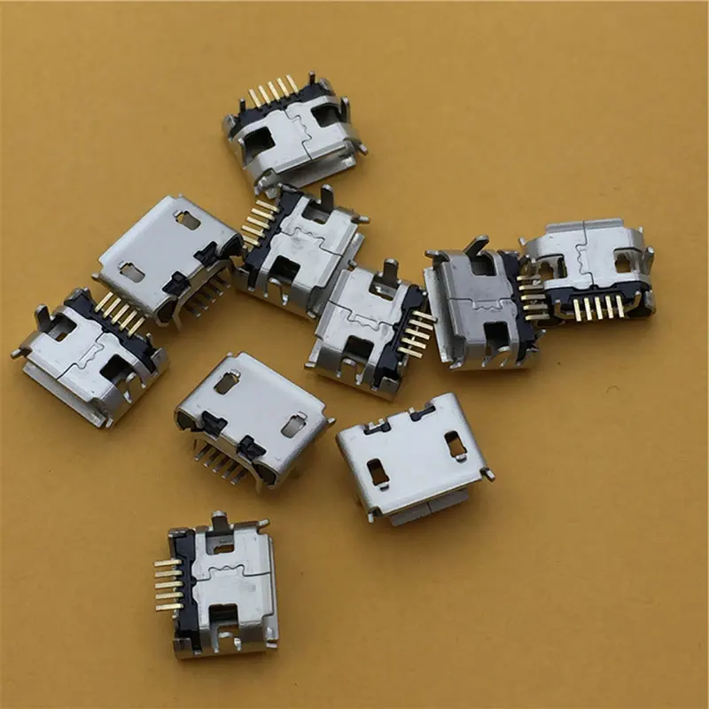 MCIGICM-100pcs-Micro-USB-5pin-Long-Pin-Jack-Female-Socket-G32-Connector-OX-Horn-Curly-Mouth (3)