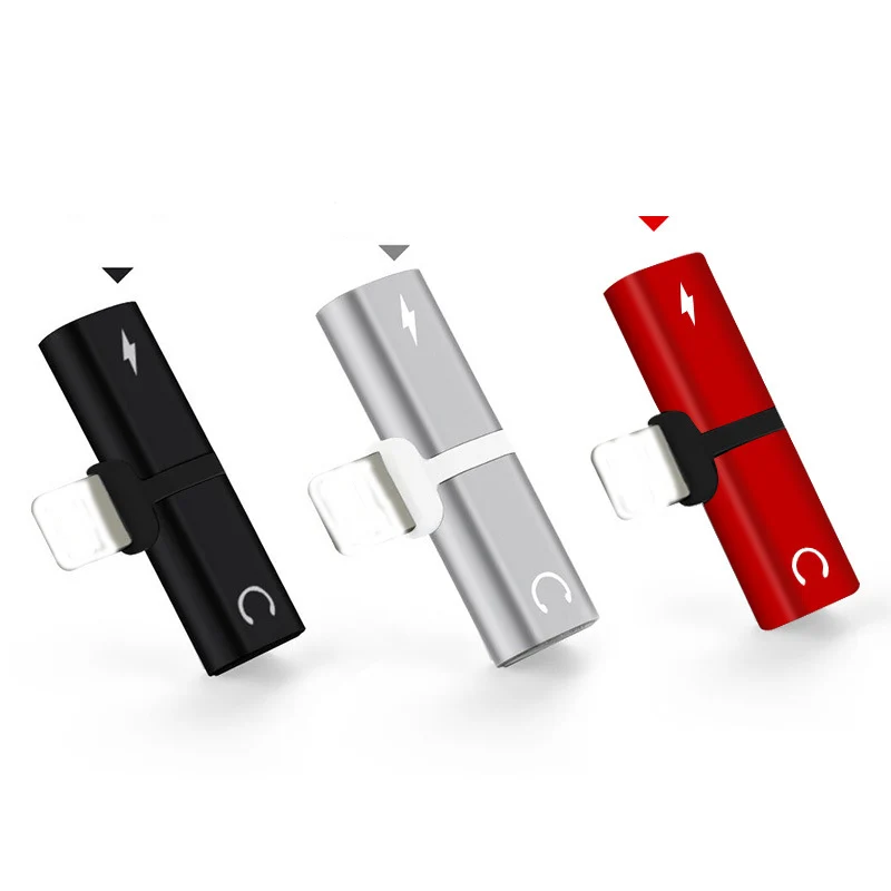 

For Iphone 7 Adapter Headphone Audio Adapter Splitter Charging Music Calling Adapter Connector for Iphone X XS XR 7 8 Plus