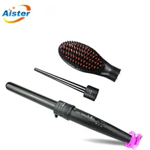3 в 1 светодиодный Керамический выпрямитель для волос, турмалиновый Гладкий быстрый выпрямитель для волос, гребень для завивки волос