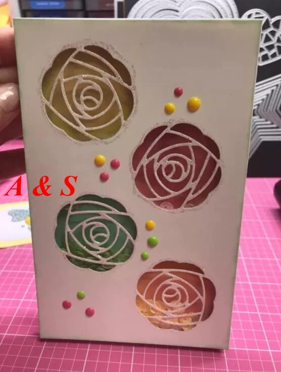  N542 METAL CUTTING DIES rose flower wedding background Scraper card album invitation PAPER CRAFT em - 32858569247