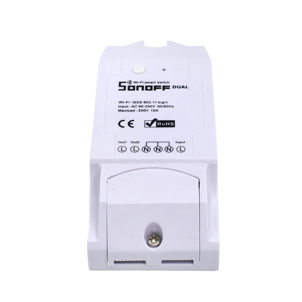  Itead SONOFF Dual Wireless WIFI Switch Relay Module 10A 220V DIY Timing wi-fi For Smart Home Automa - 32837173076