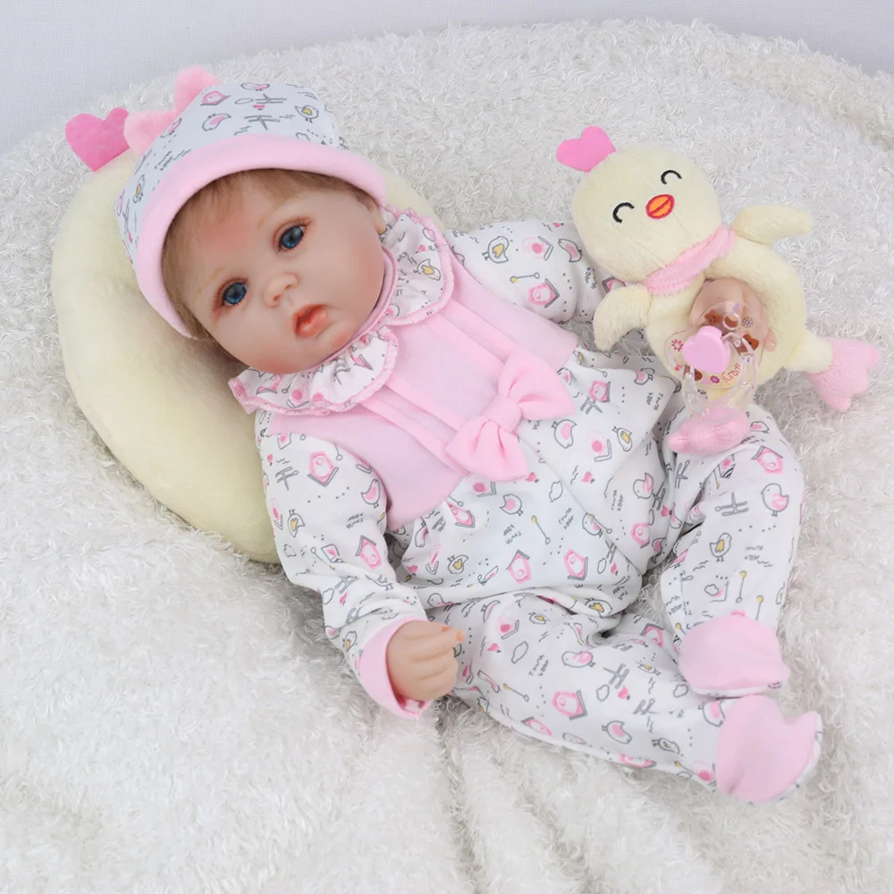 NPKDOLL Кукла реборн 45 см Рождественский подарок для девочек 17 дюймов Baby Alive мягкие игрушки "Цыплята" для девочек Lovely Bebe Reborn