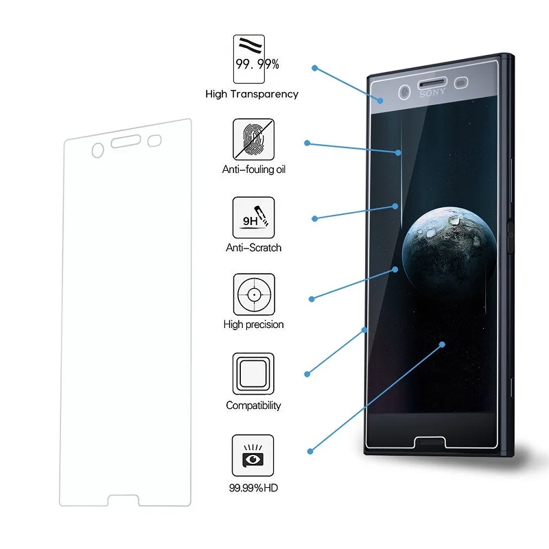 VSKEY 10 шт. 2.5D закаленное Стекло для sony Xperia L2 Экран протектор anti-развеется защитная пленка
