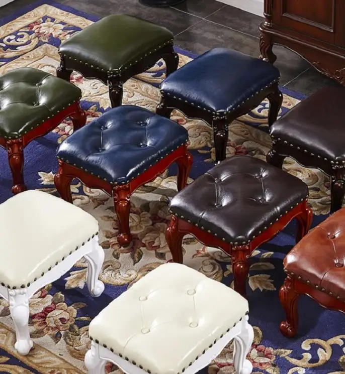 Luxurious American corium wood stools Oak coffee tables chairs small benches children's benches sofa stool Ottoman Luxurious American corium wood stools Oak coffee tables chairs small benches children's benches sofa stool Ottoman