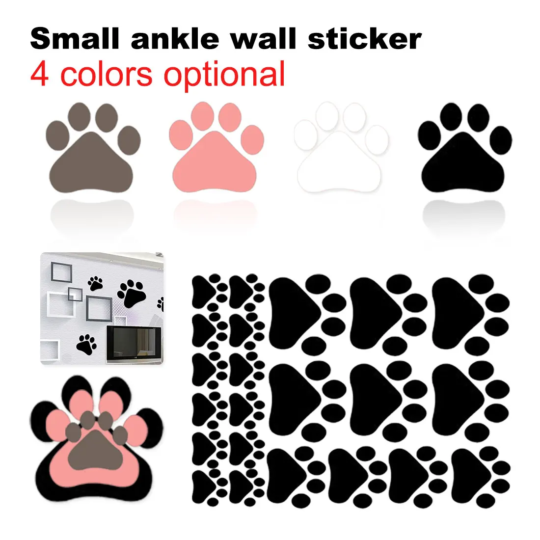 Vinilo Artistico Diy Mural De Dibujos Animados De Perro Gato