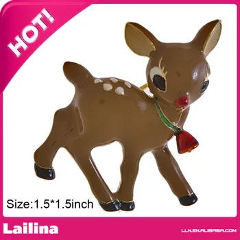 

Christmas Jewelry Holiday Adorable Reindeer Charm Fashion Brooch Brown