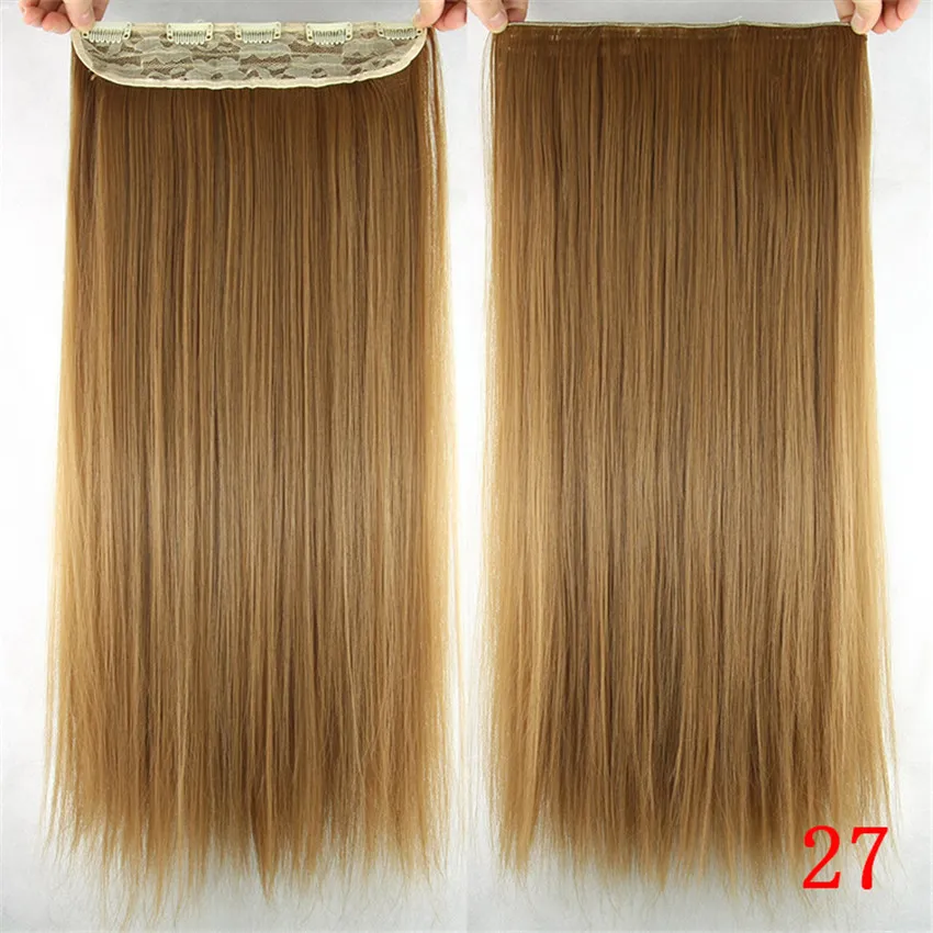 Feibin Clip In Hair Extension Synthetic Hair Piece Long 60cm 24 inches Heat Resistant no47 Free Shipping