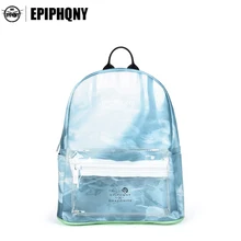 Epiphqny известный бренд лес печать рюкзак Для женщин Bagpack прозрачный карман из искусственной кожи Packbag небольшая дорожная сумка Обувь для девочек