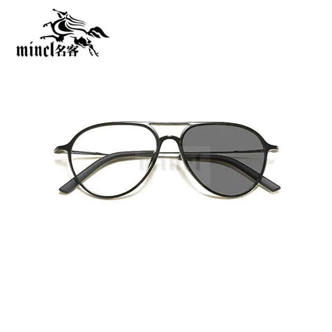 

New Oversized Transition Sun Photochromic Reading Glasses Men Women Unisex pilot Reading Glasses with box FML