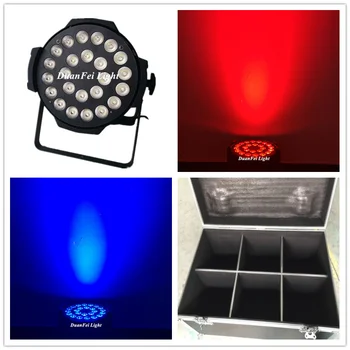 

(Road case) 6pcs Par LED RGBWA 24x15w LED Par Can Par led spotlight dj projector wash lighting stage
