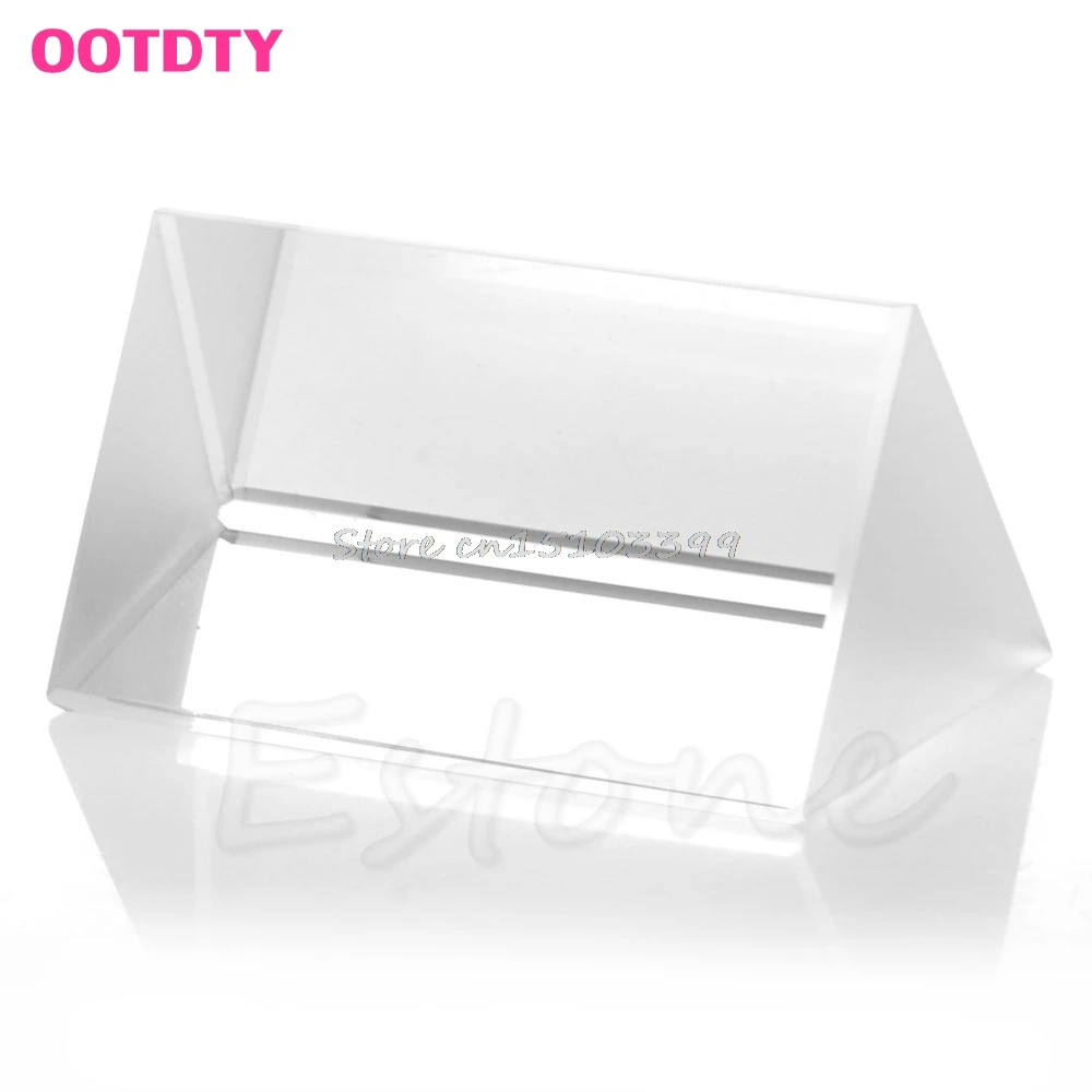 5CM Triangular Prism Teaching Optical Glass Triple Physics Light Spectrum New G08 Whosale&DropShip|triangular prism|optical glass prismoptical prism