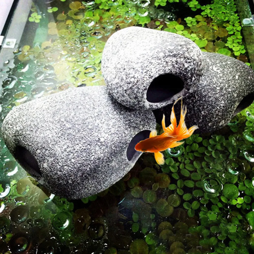 Cichlid камень аквариумный Аквариум Украшение для пруда украшение для разведения креветок Рок Пещера керамические камни Akvaryum