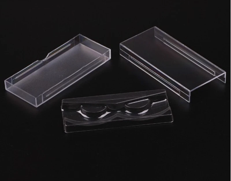 

10pcs/lot High Quality Acrylic Eyelash Pull type Storage Case Packing Box for Magnetic Eyelash box Transparent Lid Clear Tray