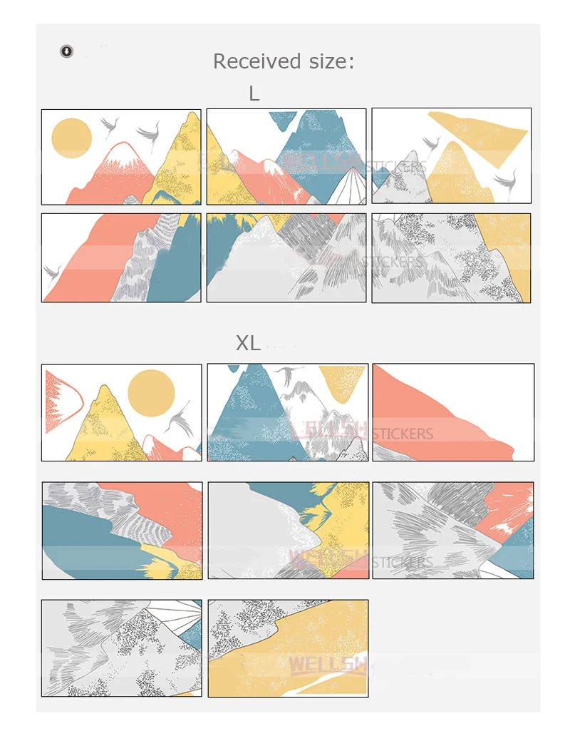Креативные цветные Горы Закат узор наклейки на стену лесной Племенной гостиной настенные наклейки виниловые художественные обои украшения