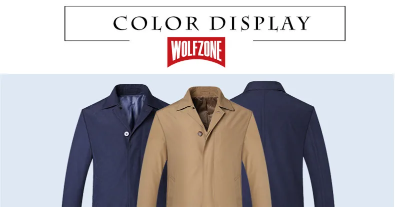 2018 New Spring Mens Casual Trench Coat Khaki blue Longline Thin Windbreaker Coats  (6)