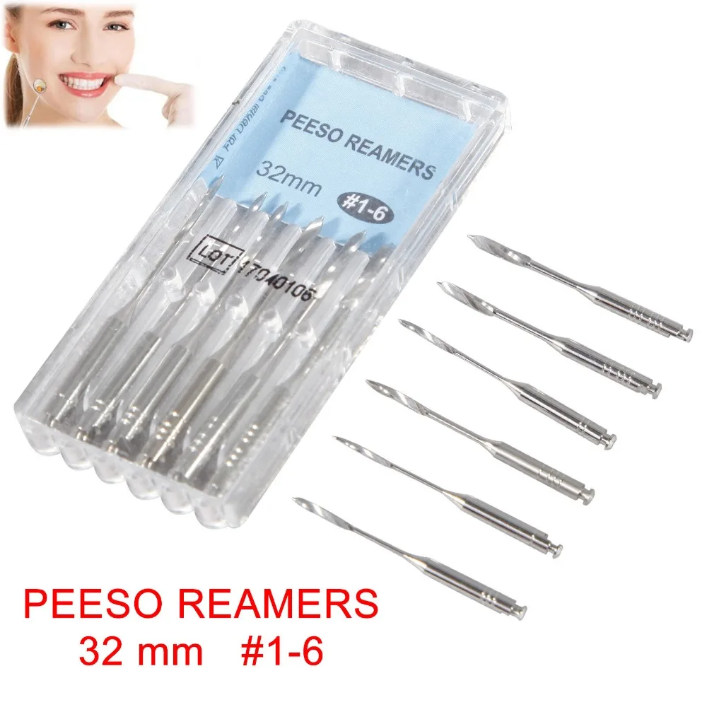 

Dental PEESO REAMERS Drill Files 32mm #1-6 for Endodontic Root Canal Instrument