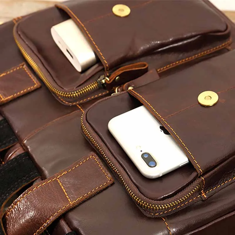 AETOO جلد طبيعي جلد طبيعي حقيبة لابتوب حقائب جلد البقر الرجال Crossbody حقيبة سفر الرجال البني حقيبة جلدية