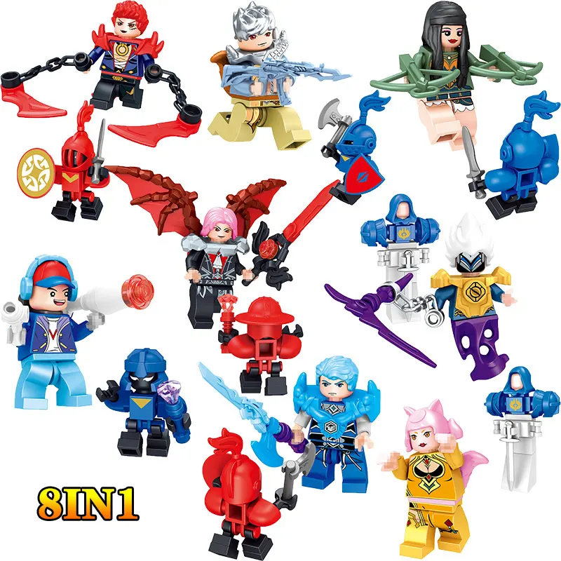 

Mini Game King War God Figures Blocks Set Compatible With LegoINGlys Glory of the King Weapons DIY Bricks Toys For Children